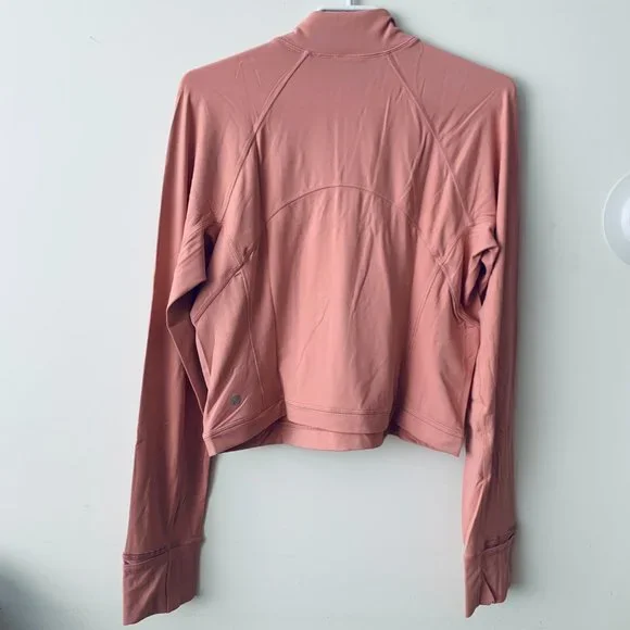 It's Rulu Run Cropped 1/2 Zip (Pink Taupe) - Picture 9 of 10